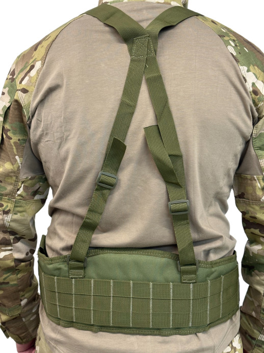 Ремень разгрузочный с лямками тактический олива