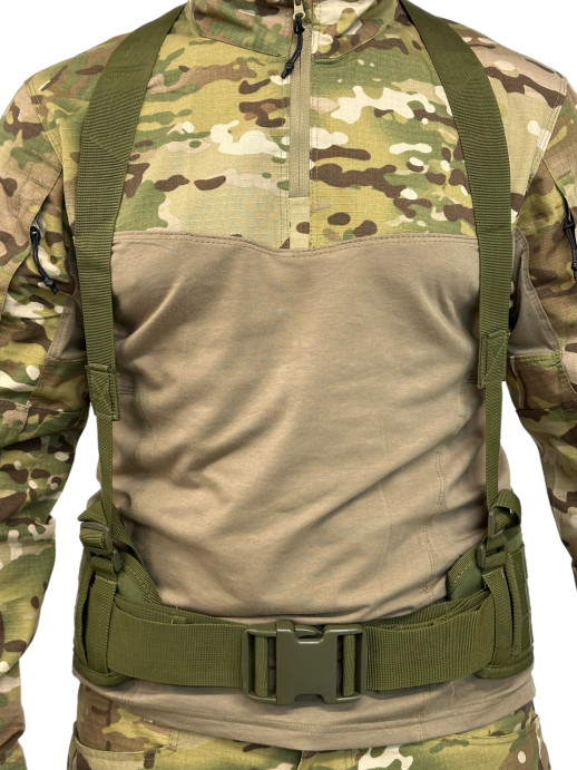 Ремень разгрузочный с лямками тактический олива