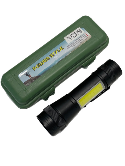 Фонарь ручной компактный с usb зарядкой fa-828b-p50