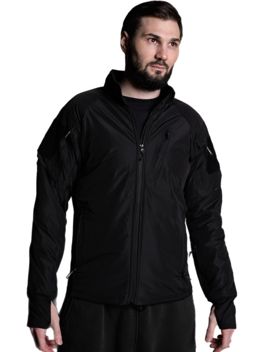 Куртка-ветровка Jungle Base тактическая черная 