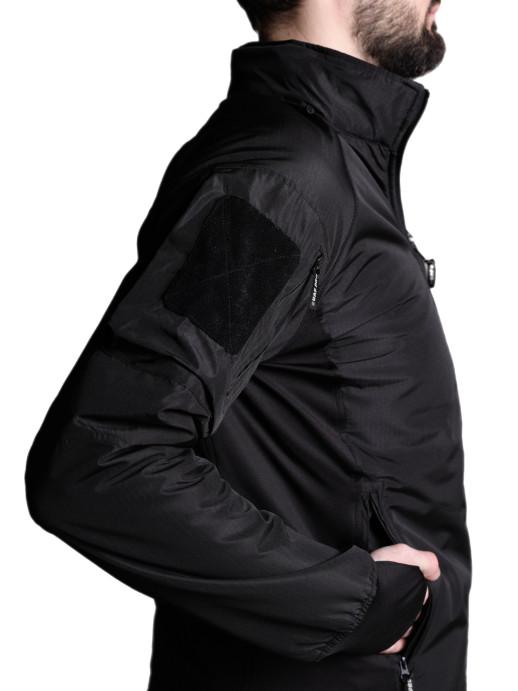 Куртка-ветровка Jungle Base тактическая черная 