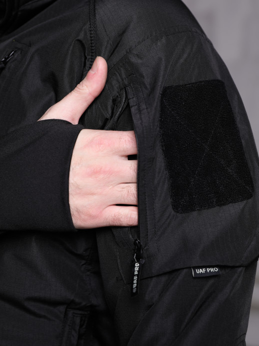 Куртка-ветровка Jungle Base тактическая черная 