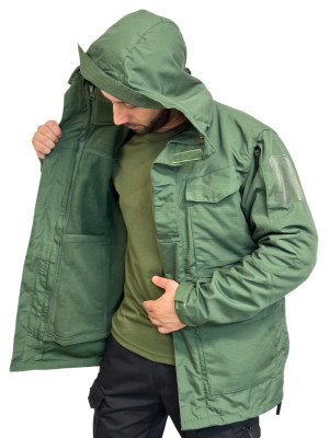 Куртка M-65 тактическая с отстёгивающейся подкладкой олива 