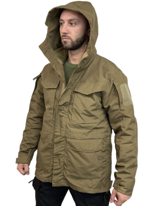 Куртка тактическая м-65 с отстёгивающейся подкладкой песочный