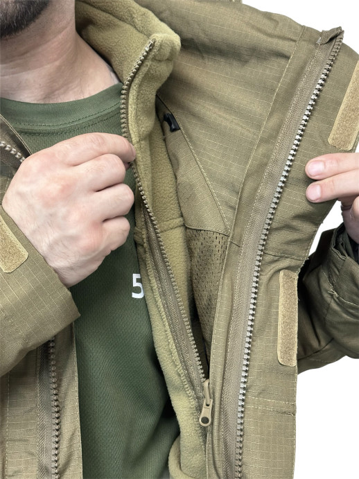 Куртка тактическая м-65 с отстёгивающейся подкладкой песочный