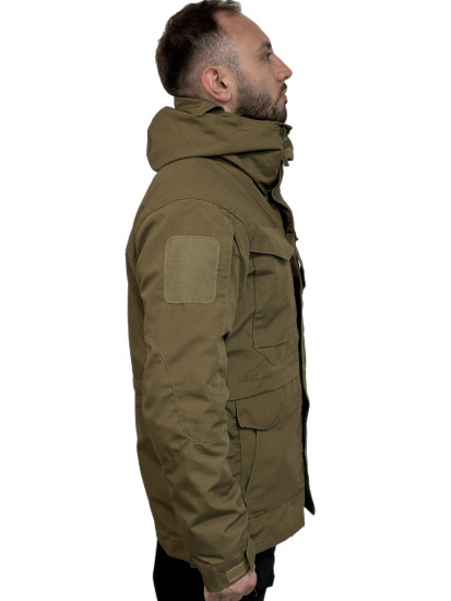 Куртка тактическая м-65 с отстёгивающейся подкладкой песочный