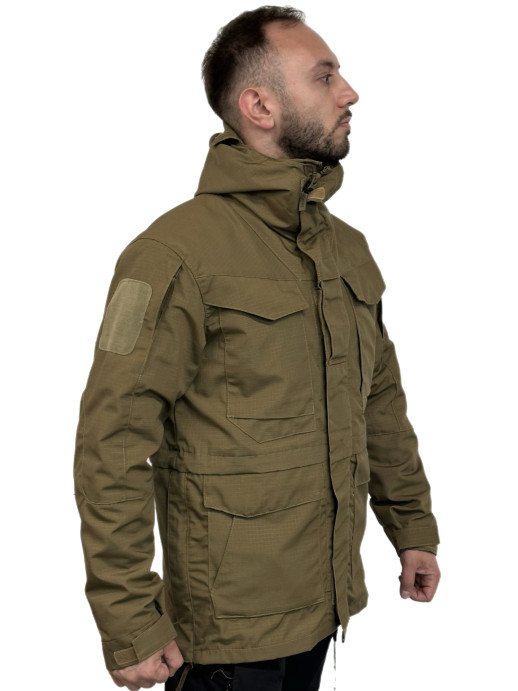 Куртка тактическая м-65 с отстёгивающейся подкладкой песочный