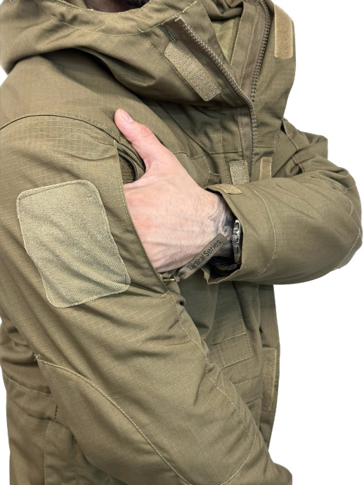 Куртка тактическая м-65 с отстёгивающейся подкладкой песочный