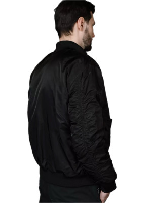 Куртка зимняя Бомбер тактическая черная 