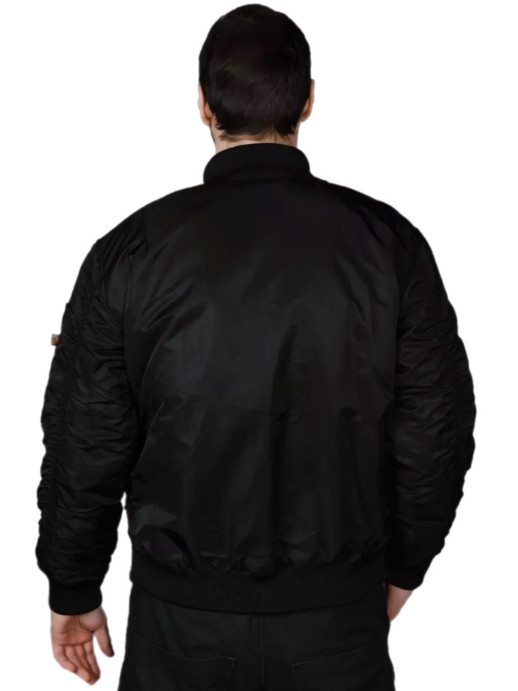 Куртка зимняя Бомбер тактическая черная 