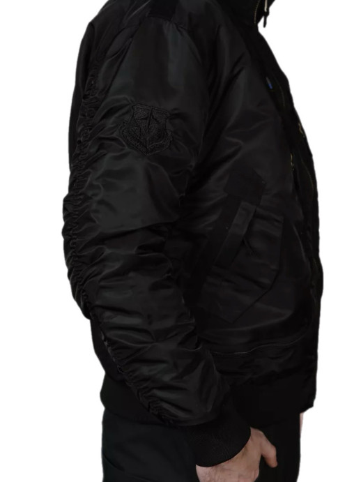 Куртка зимняя Бомбер тактическая черная 