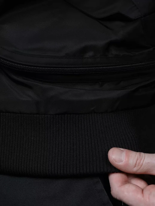 Куртка зимняя Бомбер тактическая черная 