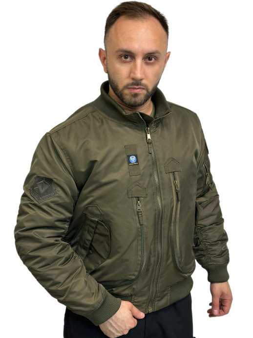 Куртка зимняя Бомбер тактическая олива