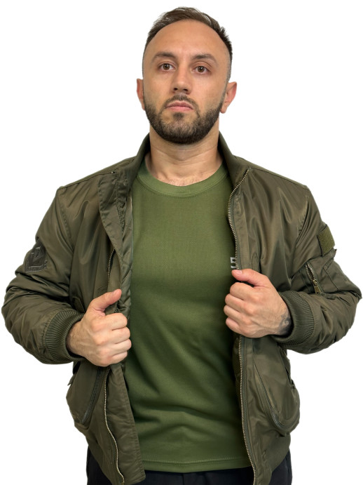 Куртка зимняя Бомбер тактическая олива