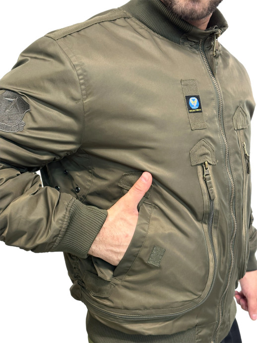 Куртка зимняя Бомбер тактическая олива