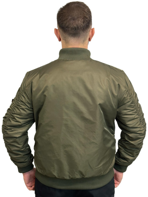 Куртка зимняя Бомбер тактическая олива