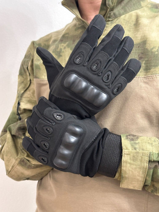 Перчатки тактические с пластмассовыми вставками