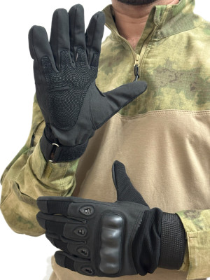 Перчатки тактические с пластмассовыми вставками