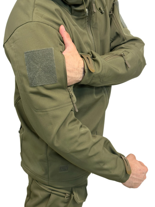 Костюм Софтшелл Shark Skin демисезонный на флисе ткань черный