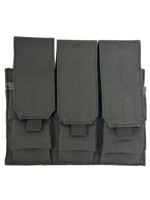 Подсумок закрытого типа под 3 магазина черный