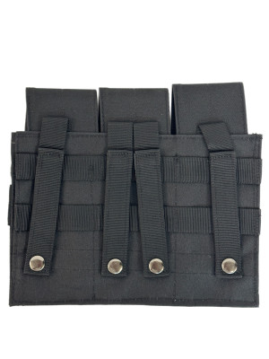 Подсумок закрытого типа под 3 магазина черный