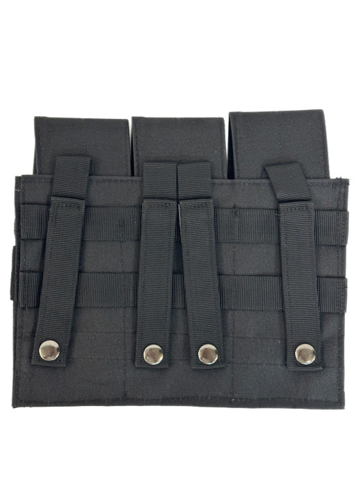 Подсумок закрытого типа под 3 магазина черный