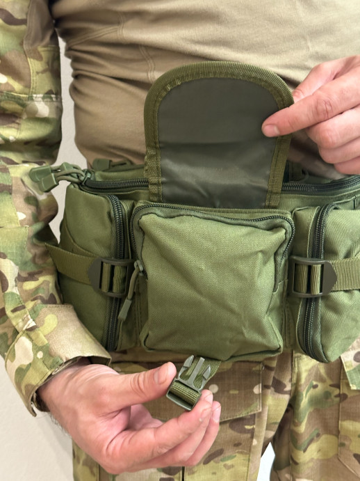 Поясная сумка тактическая три кармана