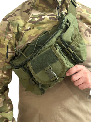 Поясная сумка тактическая три кармана