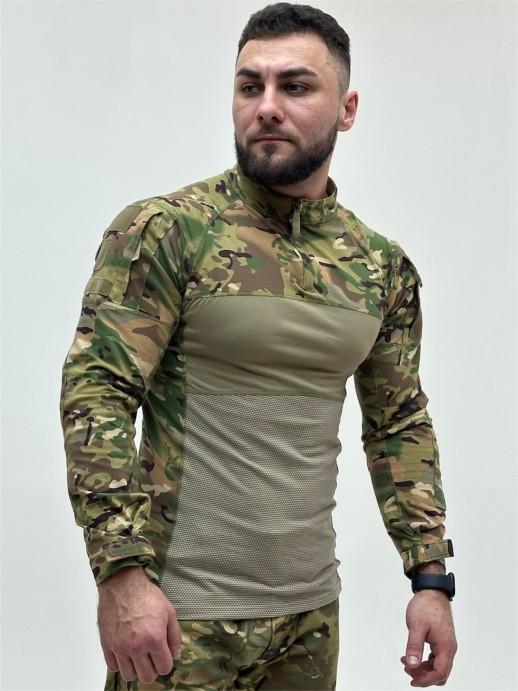 футболка Combat тактическая с длинным рукавом мультикам