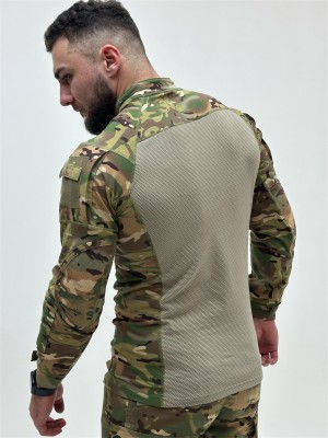 футболка Combat тактическая с длинным рукавом мультикам