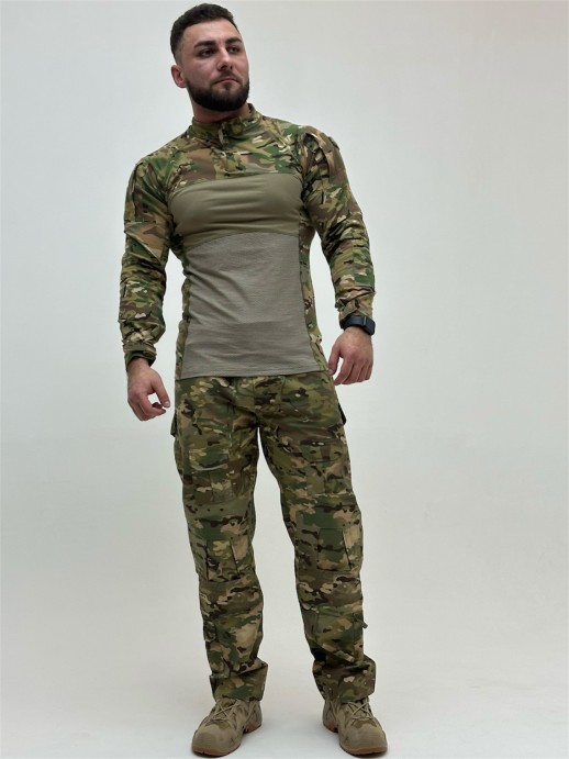 футболка Combat тактическая с длинным рукавом мультикам