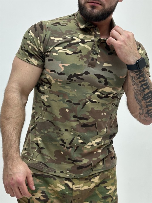 футболка тактическая хлопок мультикам с коротким рукавом