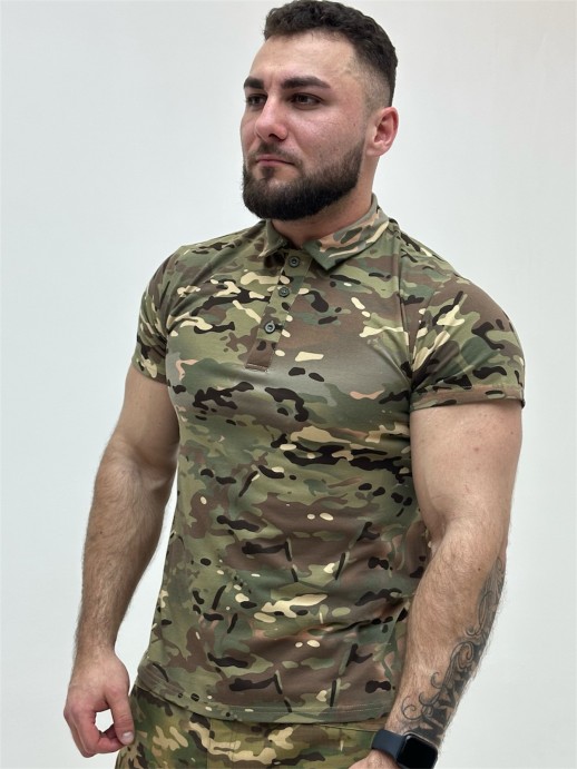 футболка тактическая хлопок мультикам с коротким рукавом