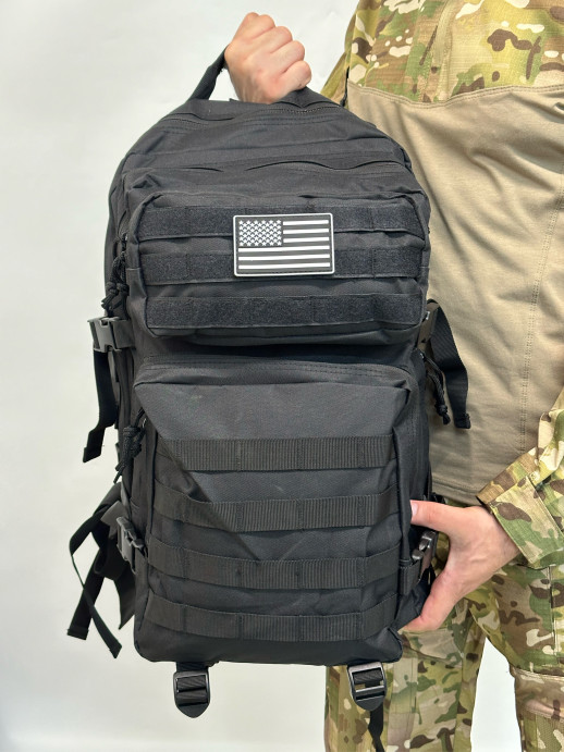 рюкзак штурмовой тактический 45 литров черный 