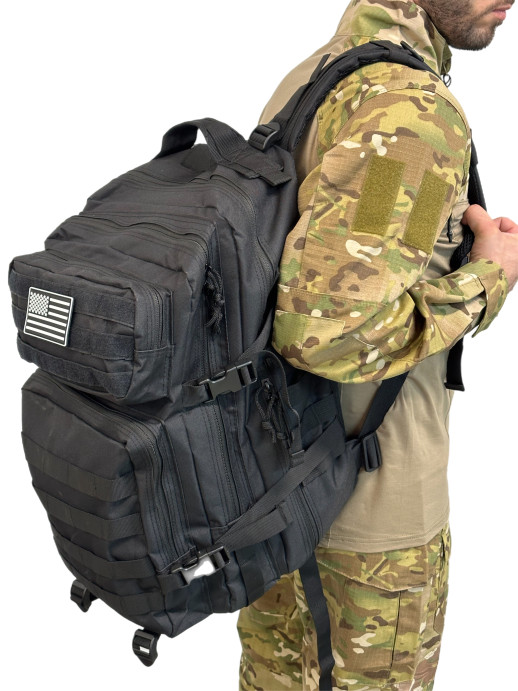 рюкзак штурмовой тактический 45 литров черный 