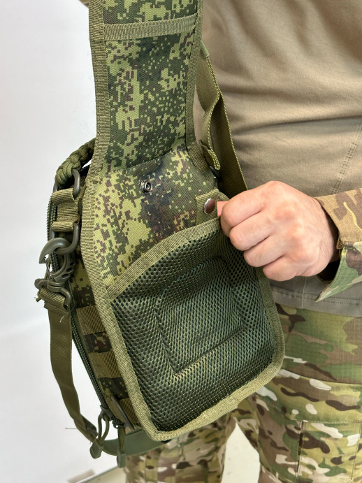 Сумка органайзер через плечо тактическая пиксель