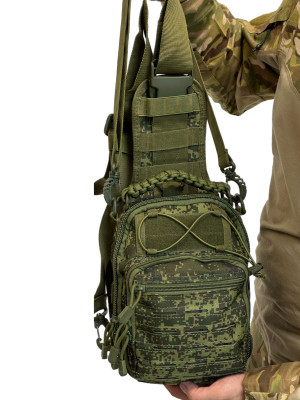 Сумка органайзер через плечо тактическая пиксель