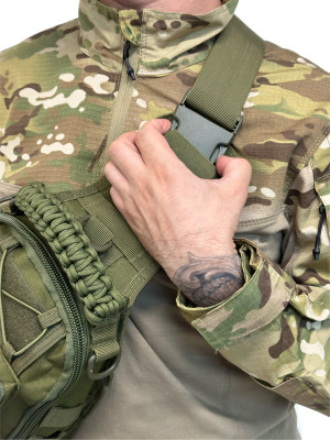 Сумка органайзер через плечо тактическая олива