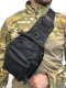 Сумка органайзер тактическая через плечо черная 