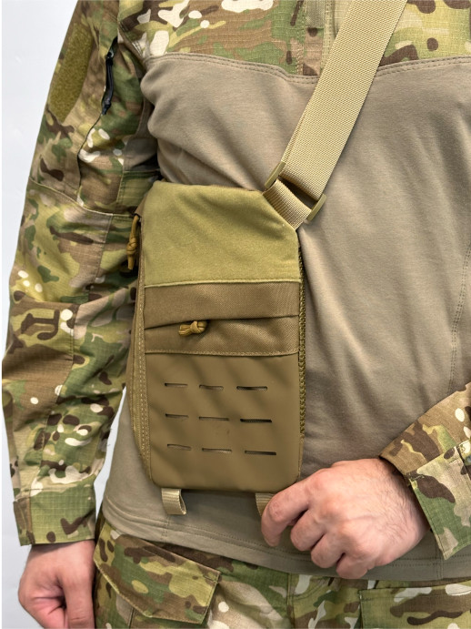 Сумка через плечо для пистолета тактическая песочный