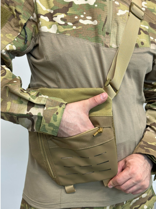 Сумка через плечо для пистолета тактическая песочный