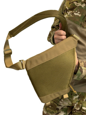 Сумка через плечо для пистолета тактическая песочный