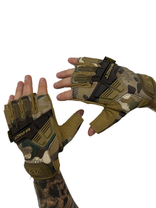 Перчатки тактические M-Pact без пальцев мультикам