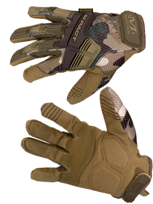 Перчатки тактические M-Pact с пальцами мультикам