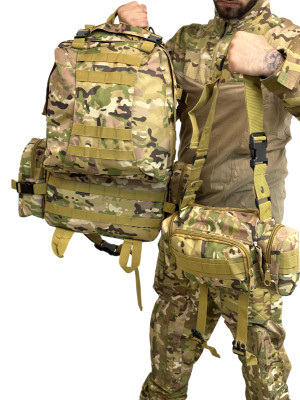 Рюкзак тактический карман 55 литров мультикам