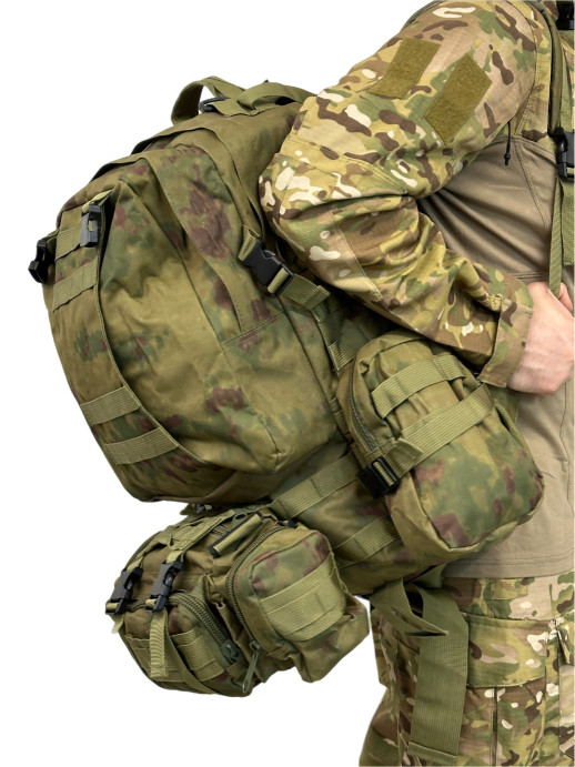 Рюкзак тактический с подсумками 55 литров 4 в 1 мох