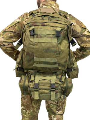 Рюкзак тактический с подсумками 55 литров 4 в 1 мох