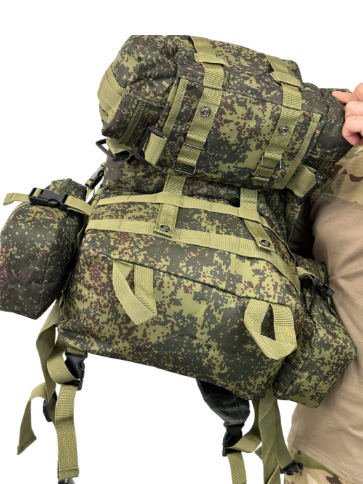 Рюкзак тактический с подсумками 55 литров 4 в 1 пиксель 