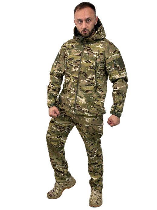 Костюм Софтшелл Shark Skin демисезонный на флисе ткань мультикам