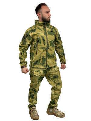 Костюм Софтшелл Shark Skin демисезонный на флисе ткань мох